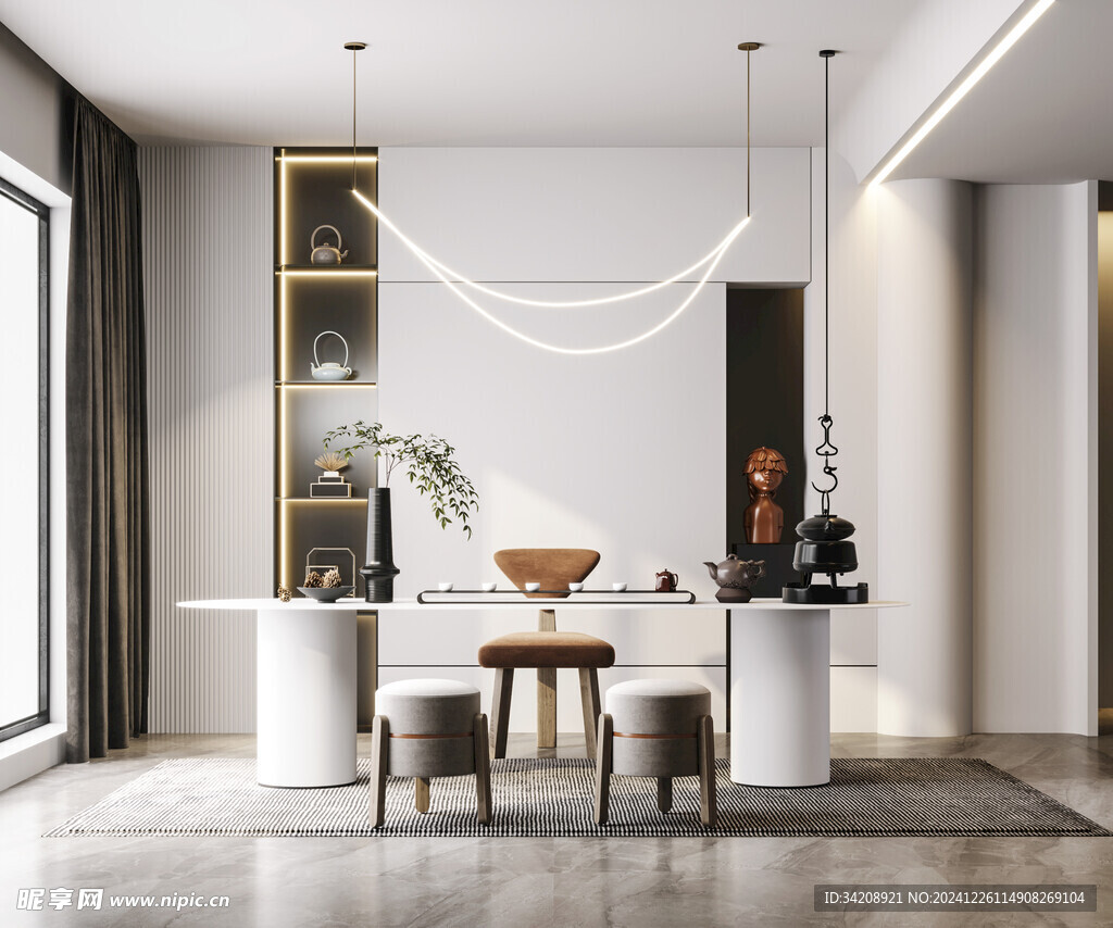 中式多功能书房北欧现代简约古风