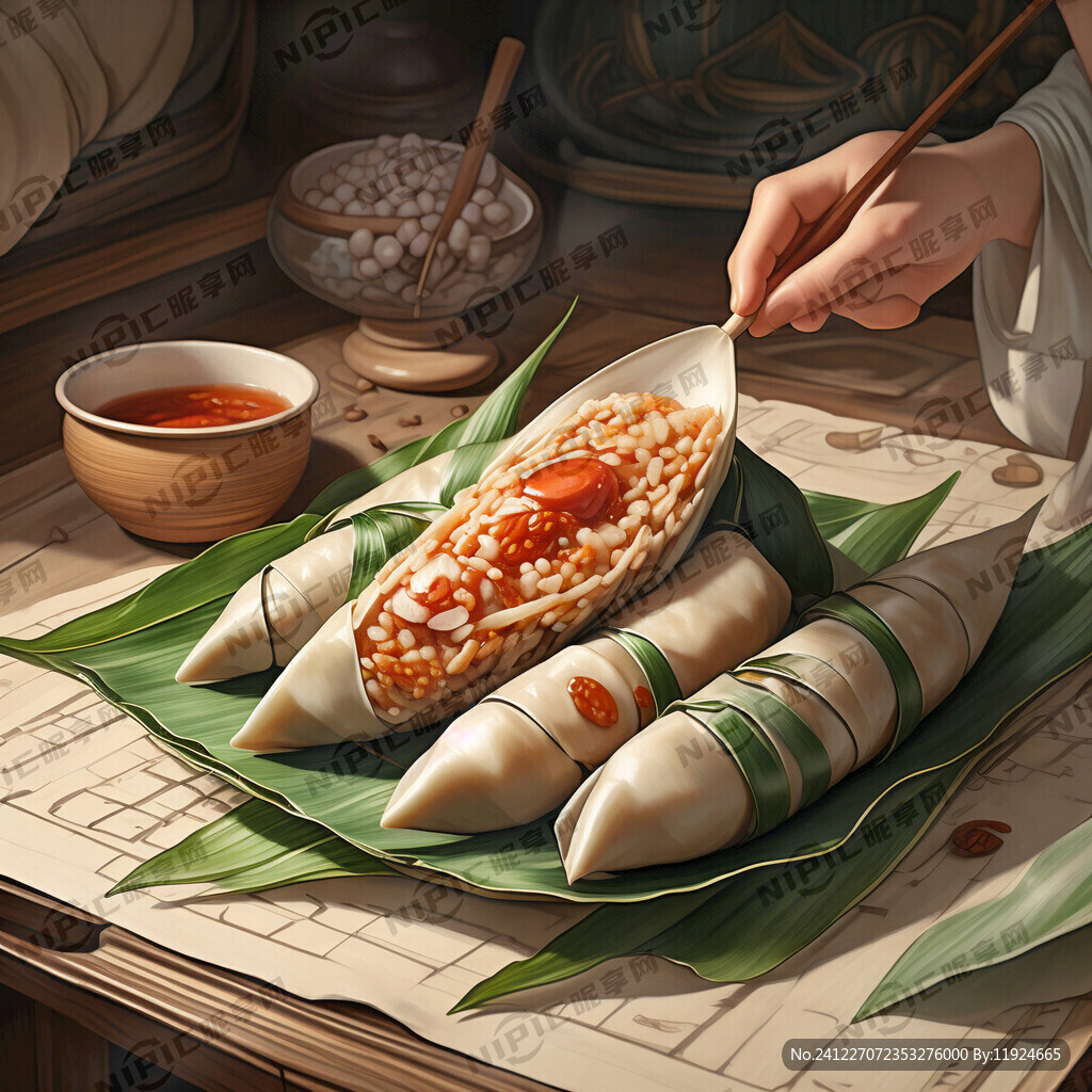 粽子制作流程漫画