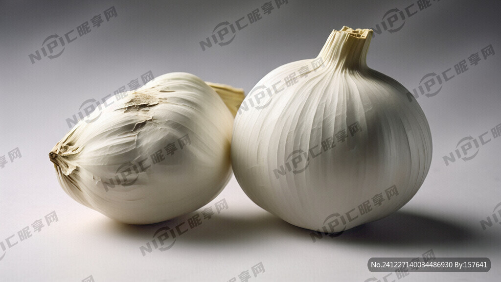 一个白色大蒜