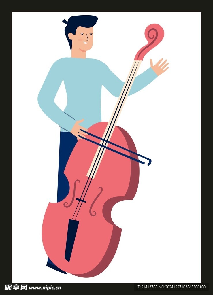 拉提琴人物