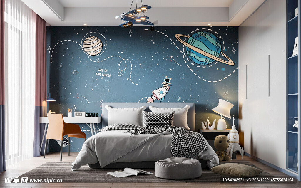 儿童女孩房次卧室北欧现代简约风