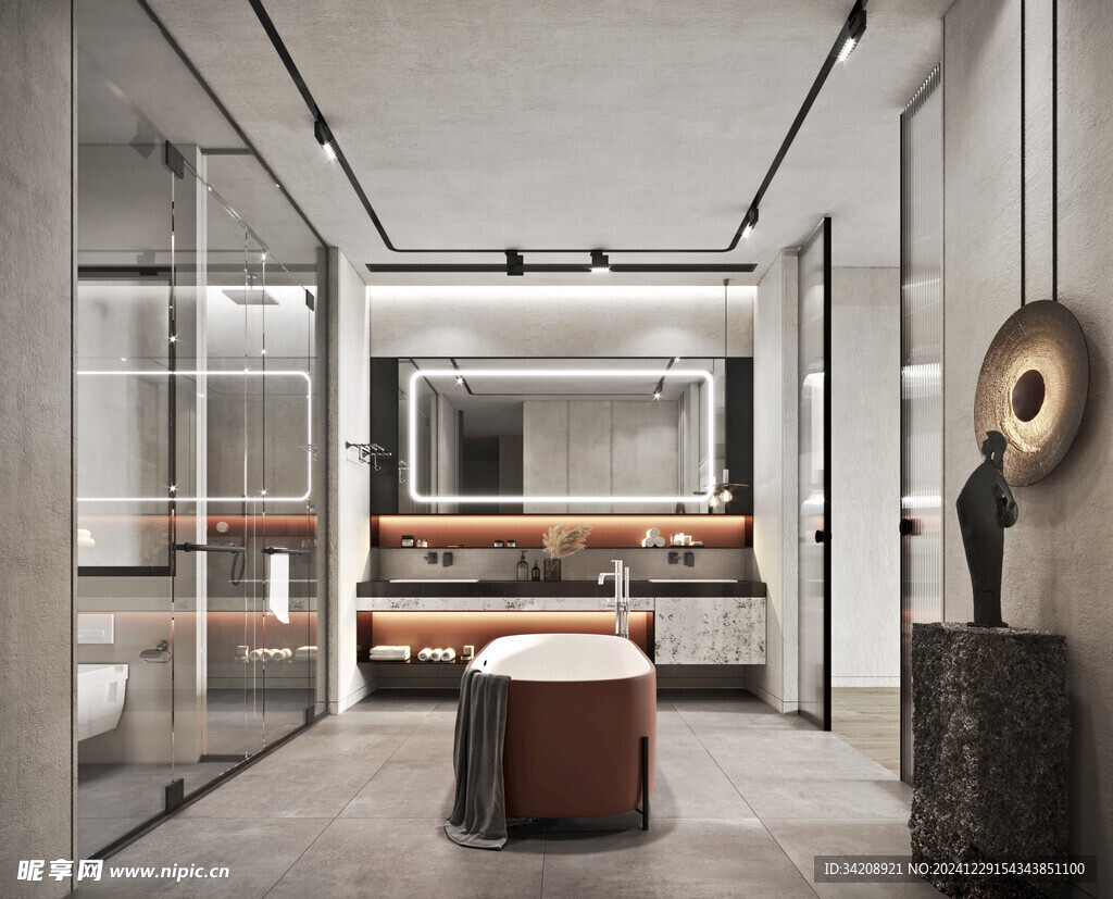 卫生间淋浴室厕所洗手间干湿分离