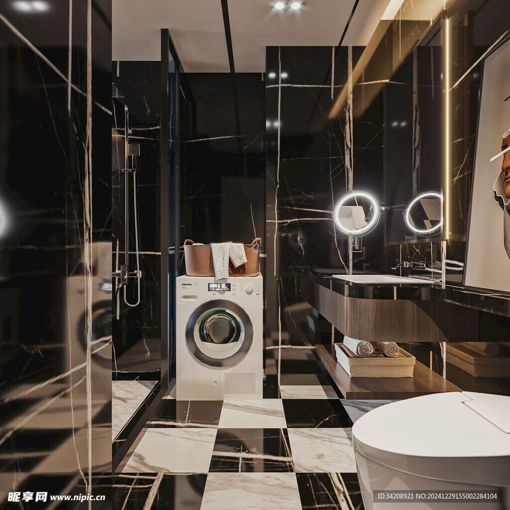 卫生间淋浴室厕所洗手间干湿分离