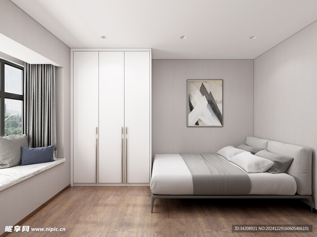 家居客厅卧装修高定现代简约设计