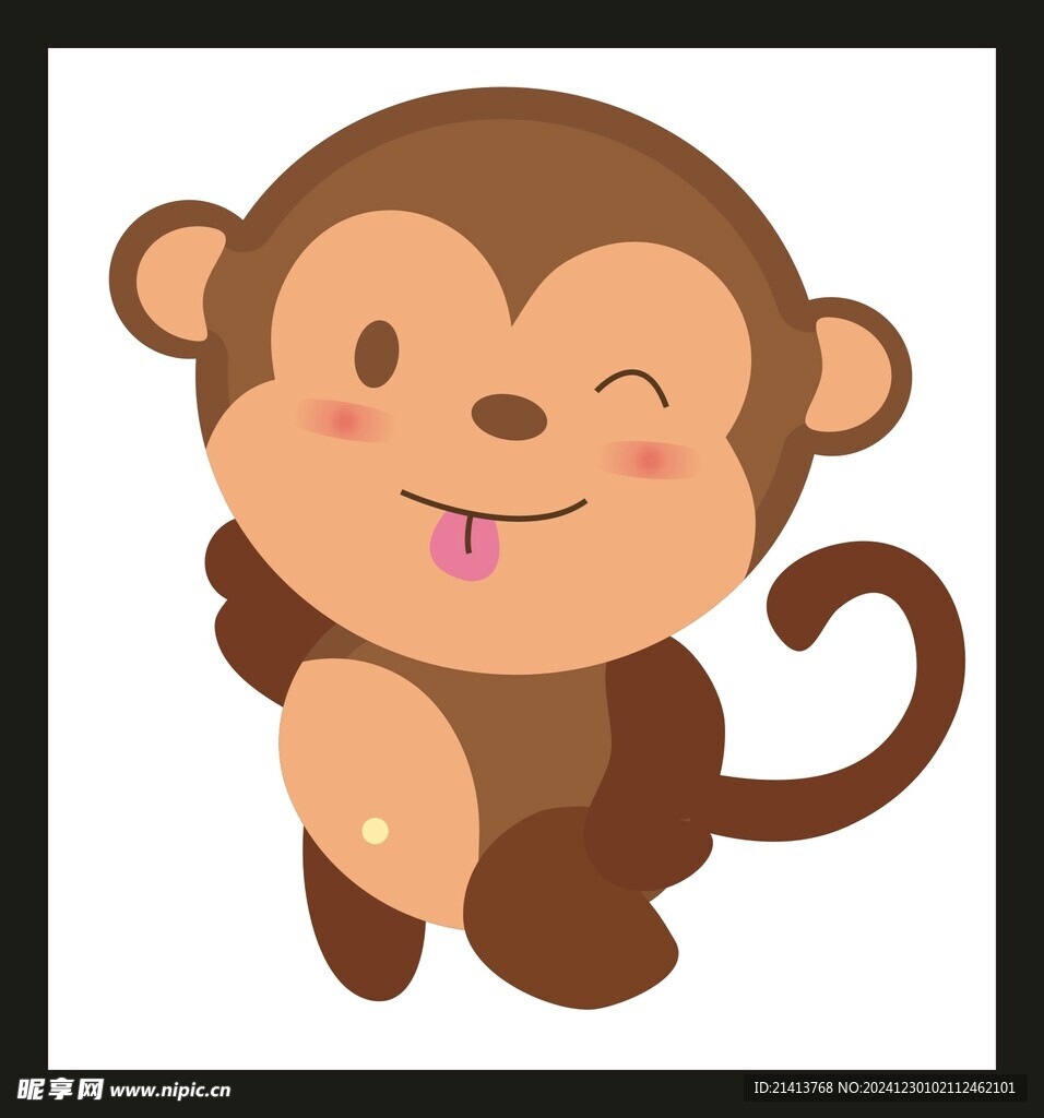手绘卡通小猴