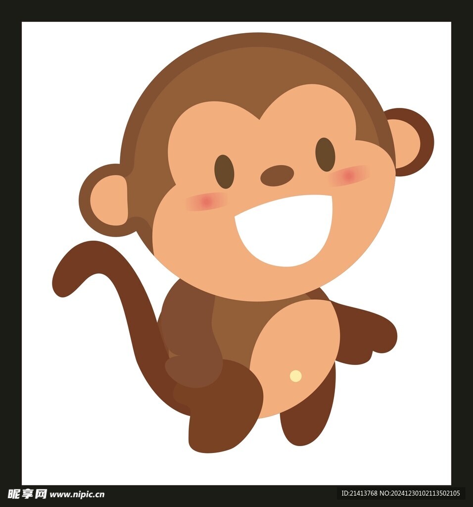 手绘卡通小猴