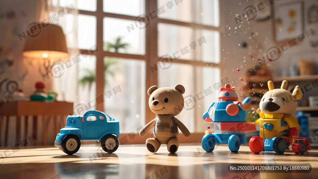 儿童玩具 近景放在桌上