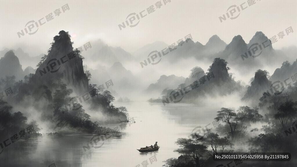 国画 千里江山图 王希孟