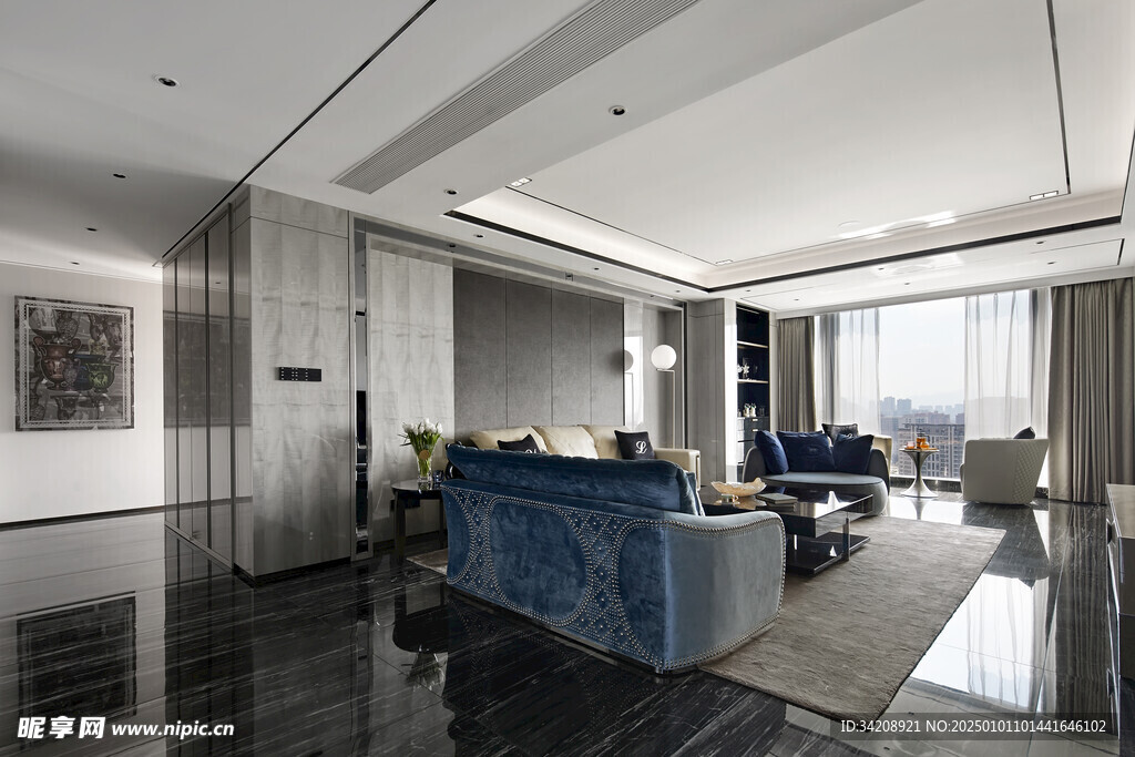 家居客厅卧装修卧室现代简约设计