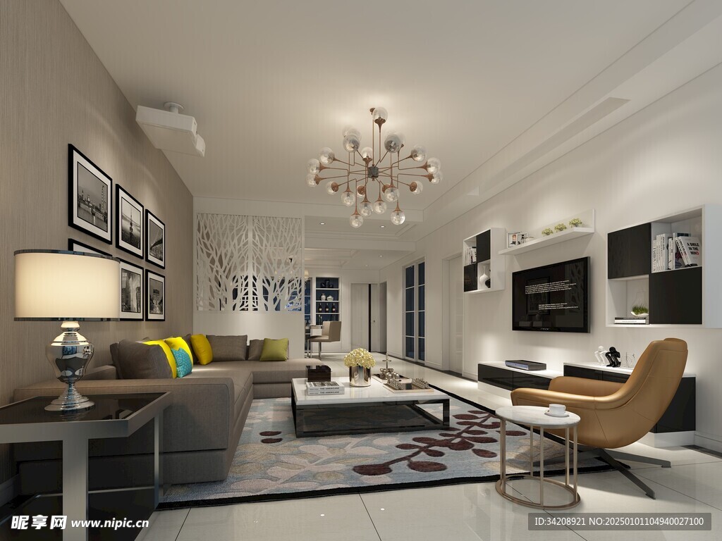 吊顶天花客厅卧装修卧室现代简约