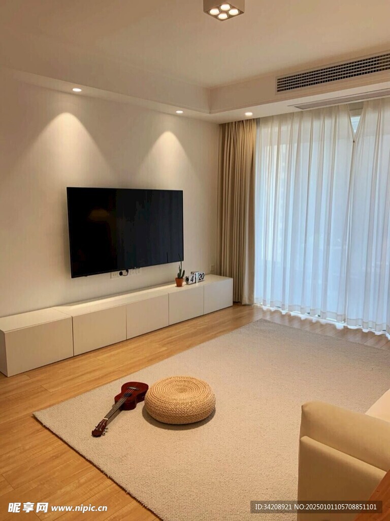 吊顶天花无主灯客厅卧室现代简约