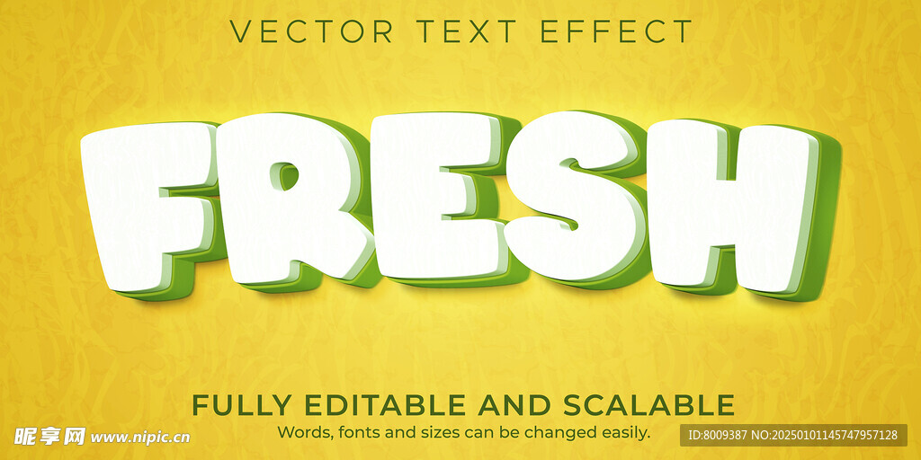 健康生活3D立体EPS字体样机