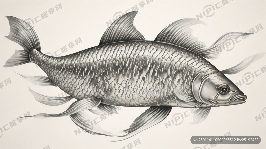 不锈钢材质的多条鲤鱼 有流线感