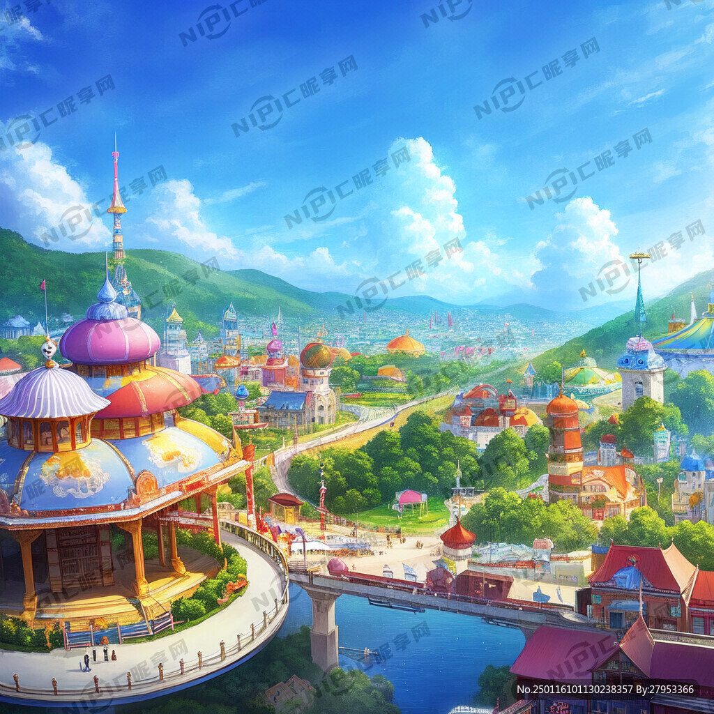 卡通动漫 山水 游乐园 儿童