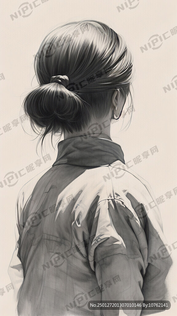 中老年人回头图 彩色真实照片