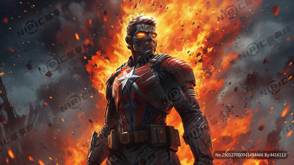 美国队长 火焰爆炸 未来科幻