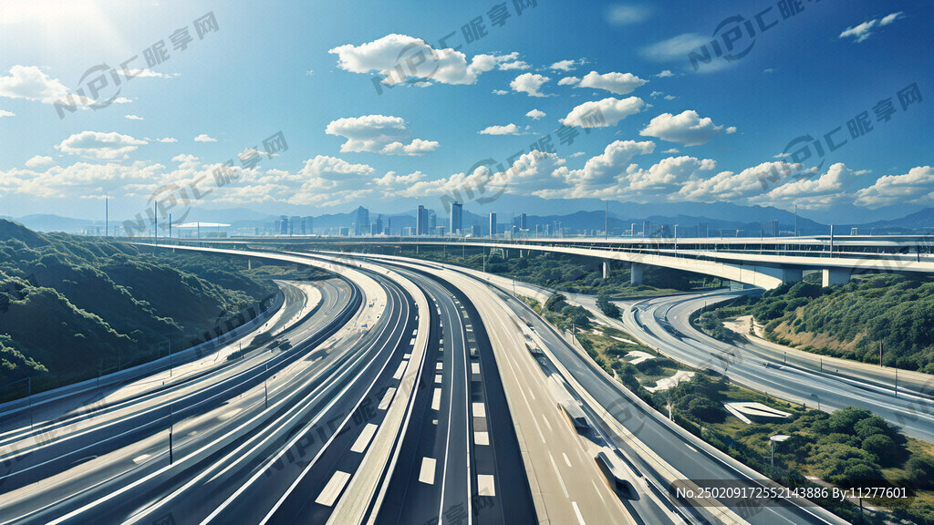 高速公路 蓝天