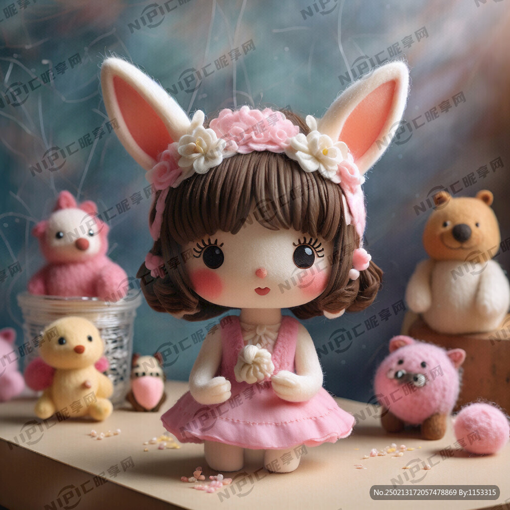 手办玩偶盲盒 毛毡艺术 高清