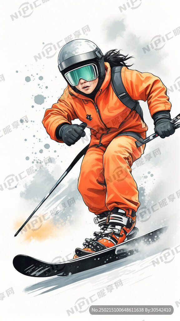 一个玩滑雪板的酷男孩