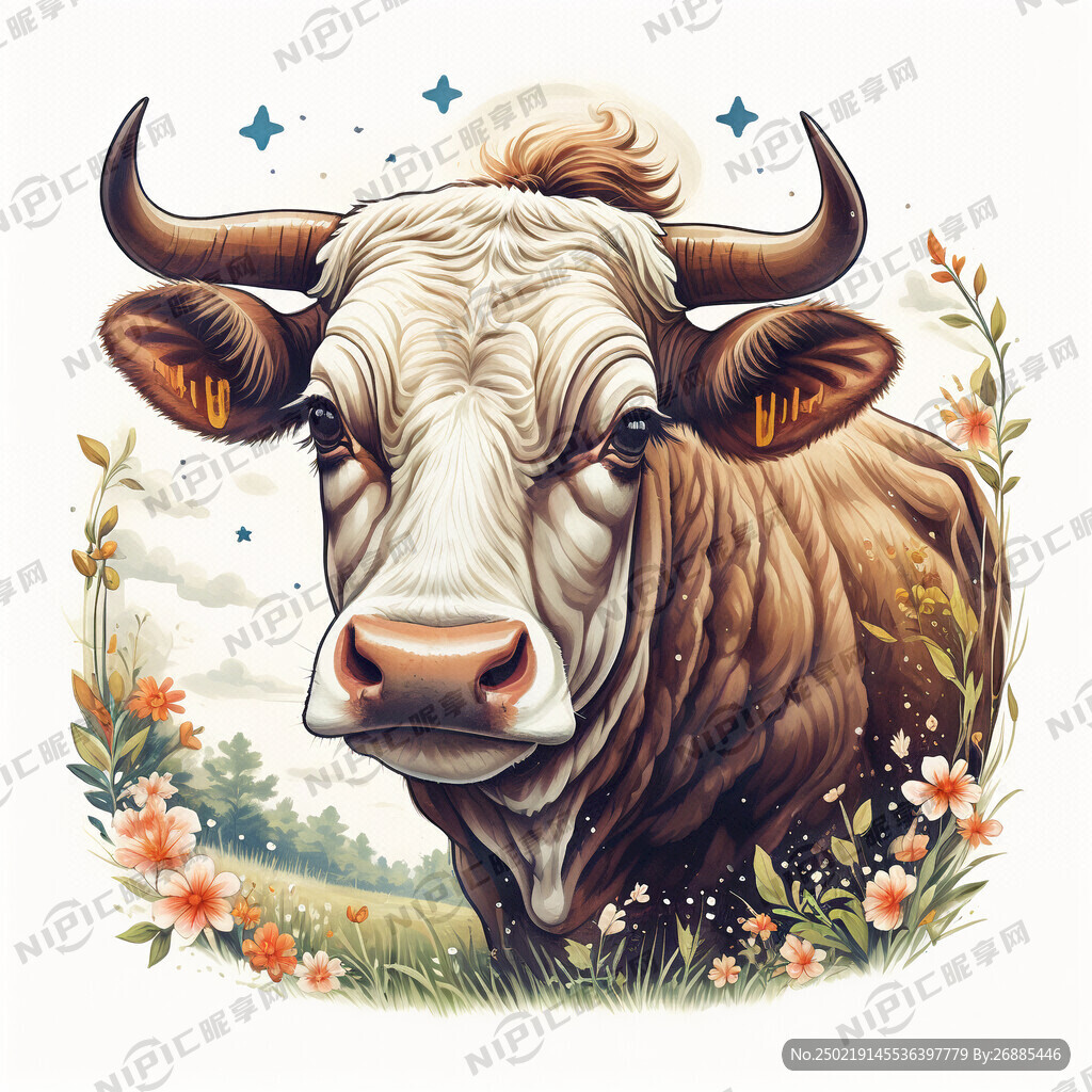 牛插画