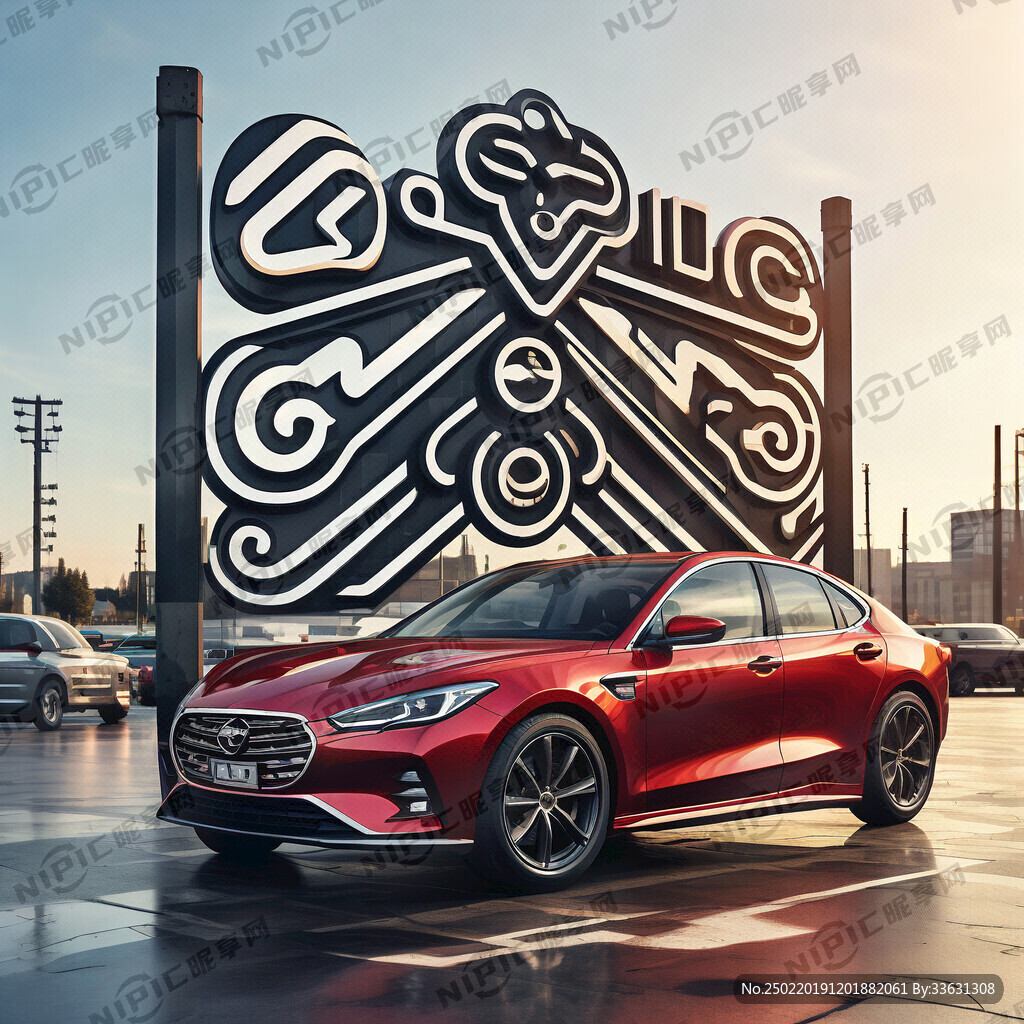 铭盛二手车招牌做一个图案做商标