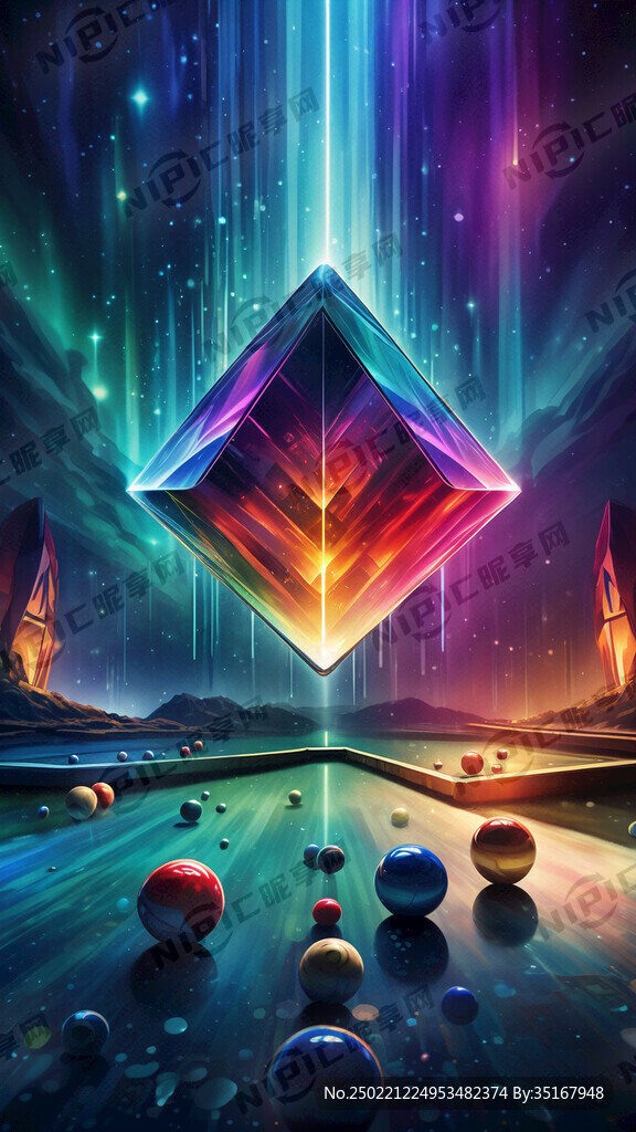 台球元素 现代风 极光星空顶