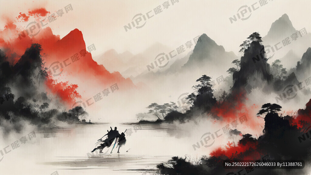 主视觉基调色彩以朱砂红、鎏金、