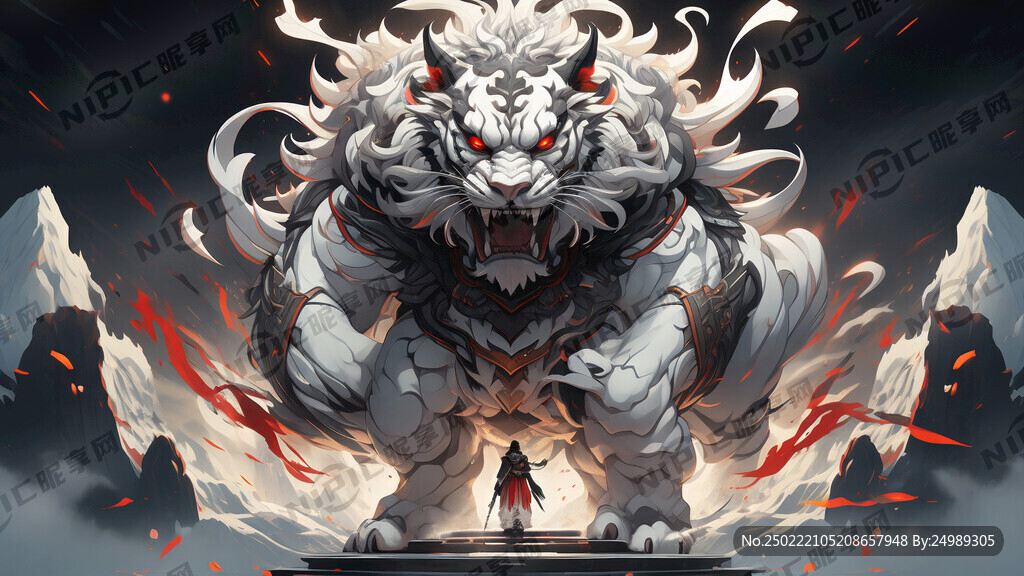 白虎东方的神兽 巨型白虎 烟花