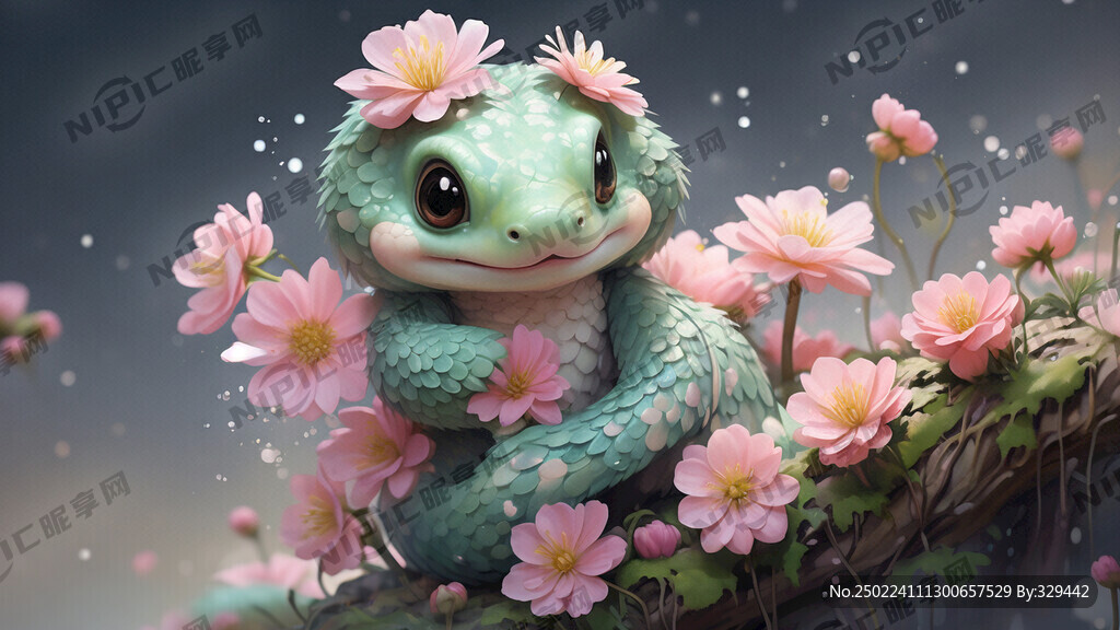 圆滚滚的盟版小花蛇 马卡龙色系