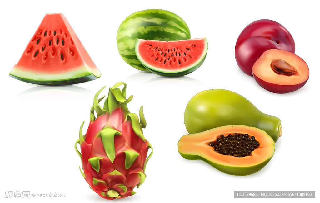 各种水果卡通水果       