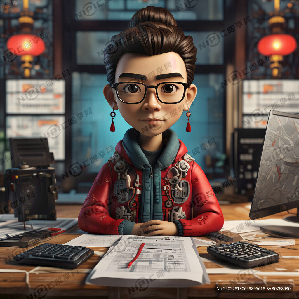 设计师头像 电脑 工作