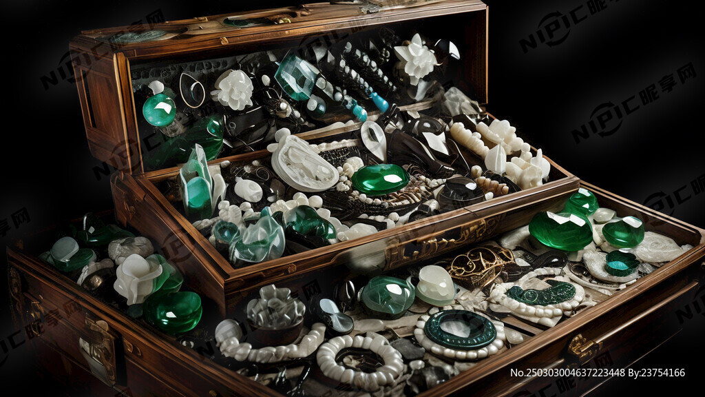 一箱子珠宝玉器玉