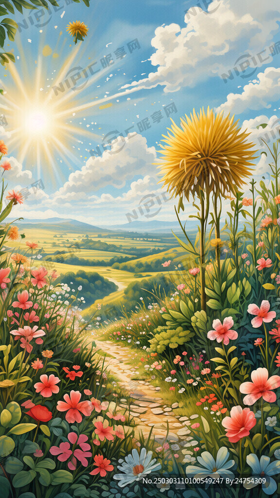 植物丰茂的春天 自然风光