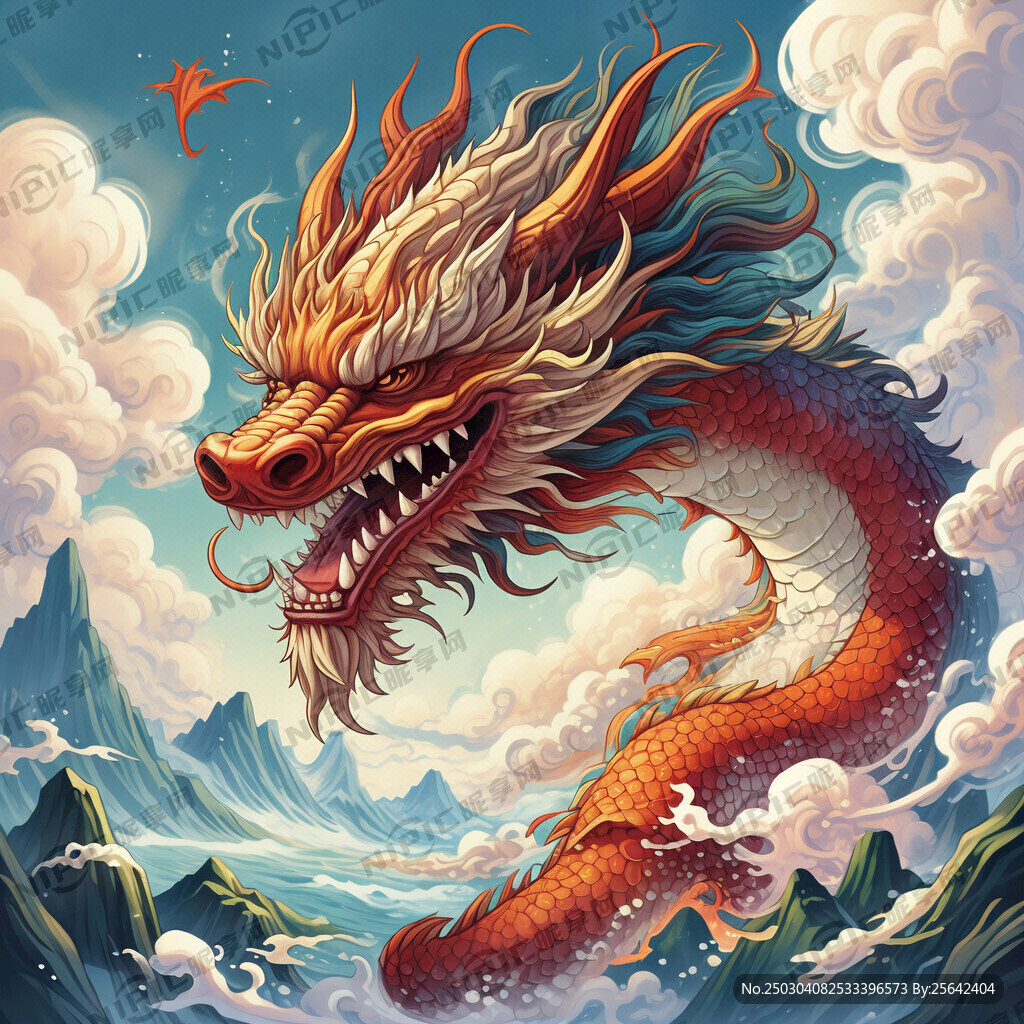 龙、插画、卡通