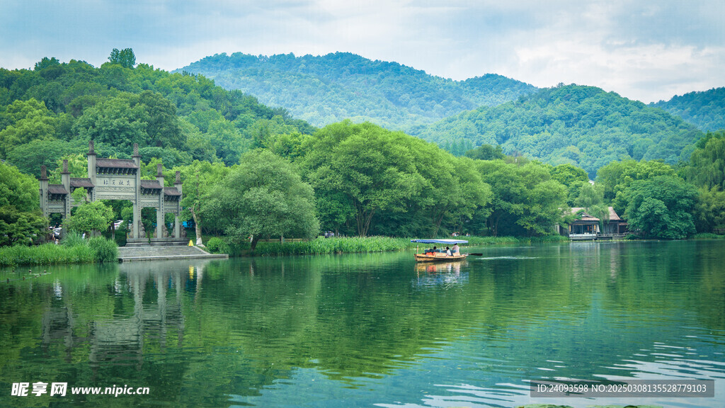西湖著名景点茅家坞风景