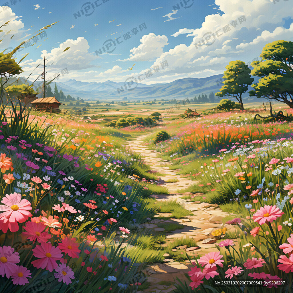 开满鲜花的草原