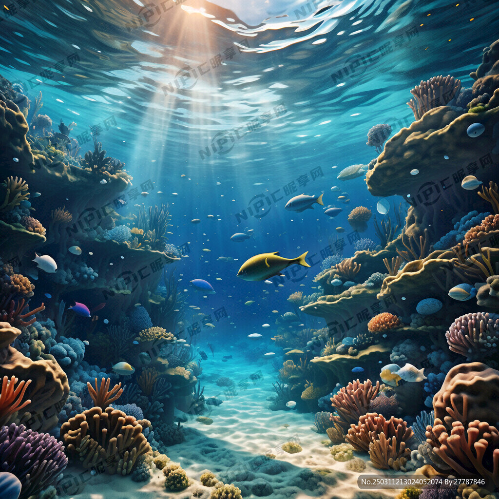 海底世界3d立体背景图片