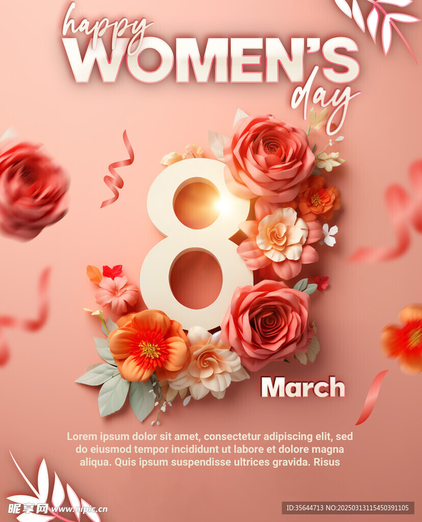 38妇女节海报背景