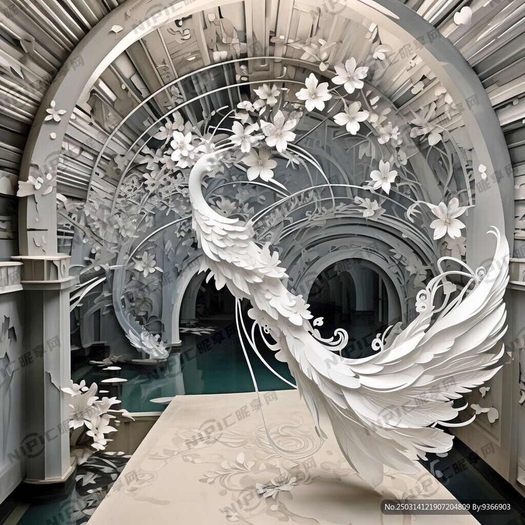 在天桥隧道内做国风纸鸢软装设计