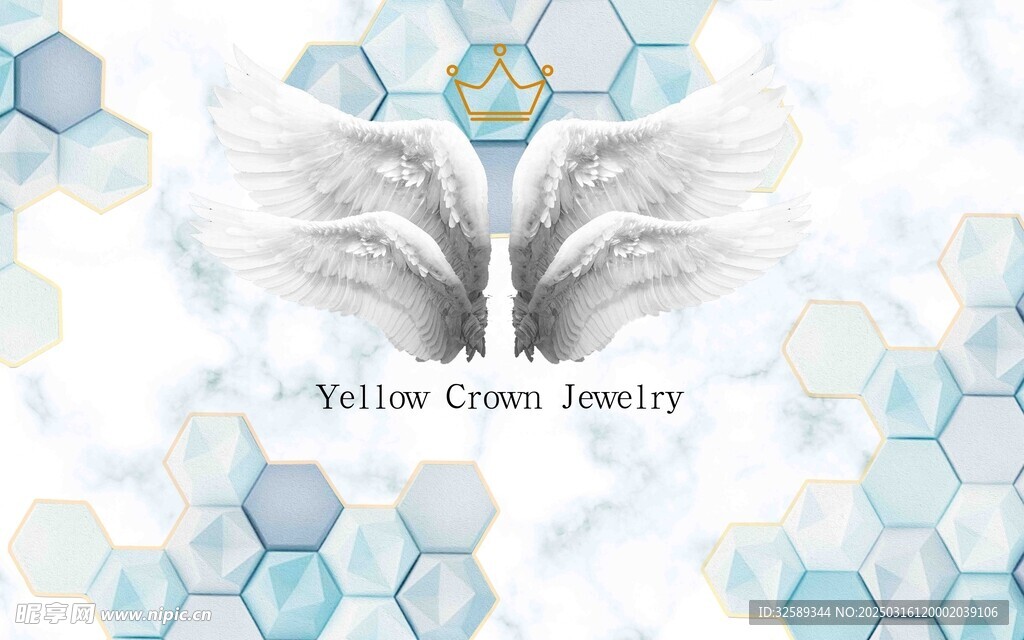 大理石翅膀背景墙 