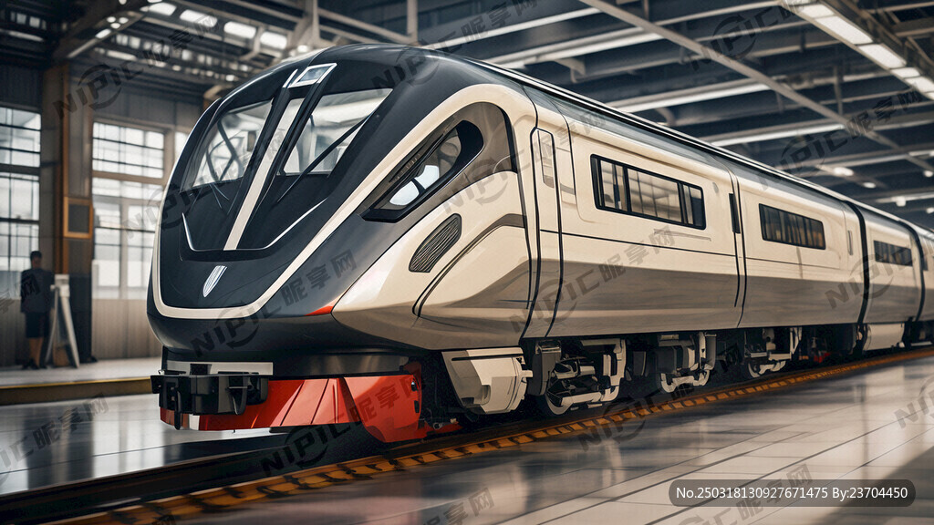 高铁车头 侧面 逼真细节刻画