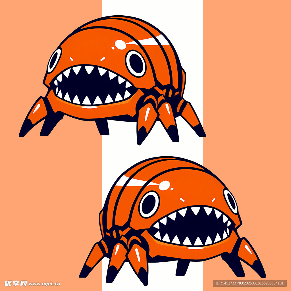 手绘卡通创意蜘蛛