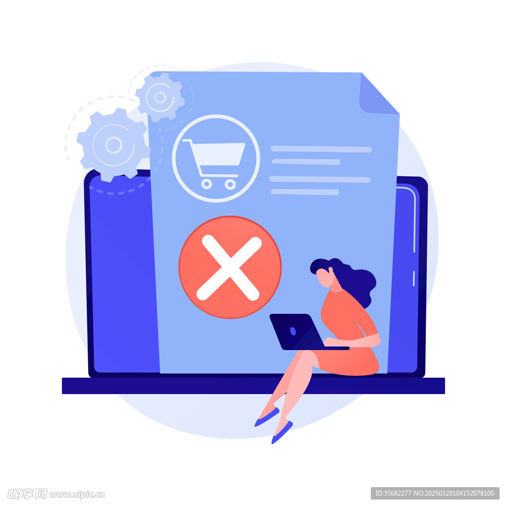 矢量卡通工作插图素材