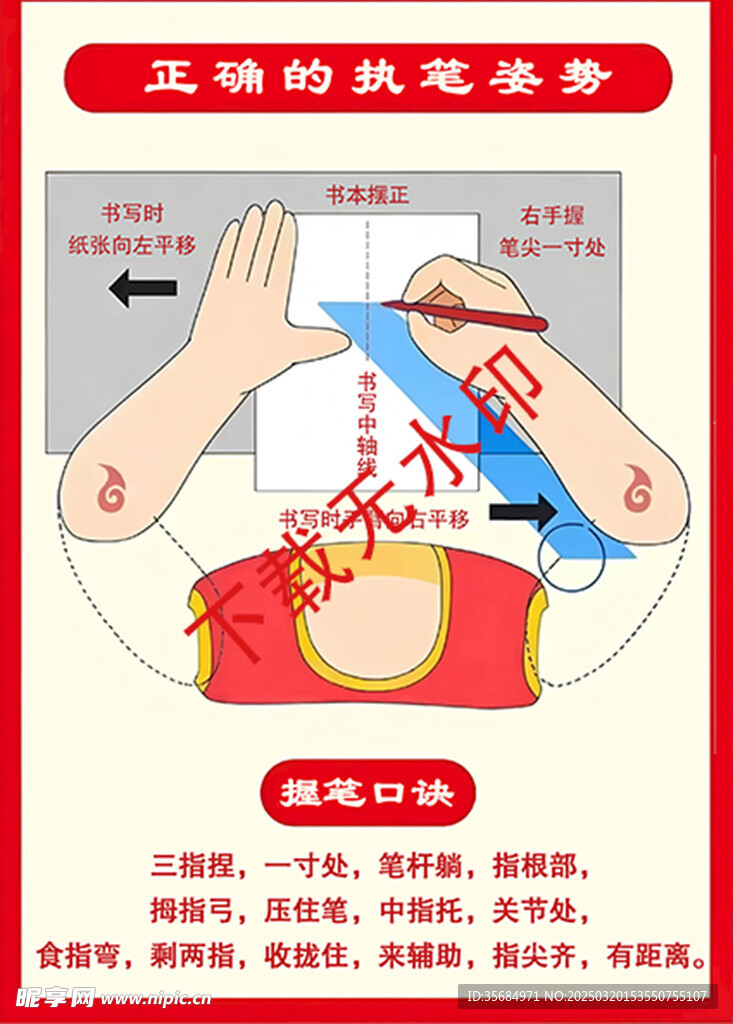 正确的执笔姿势 握笔姿势