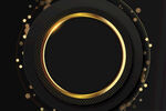 黑金背景 金色圆形