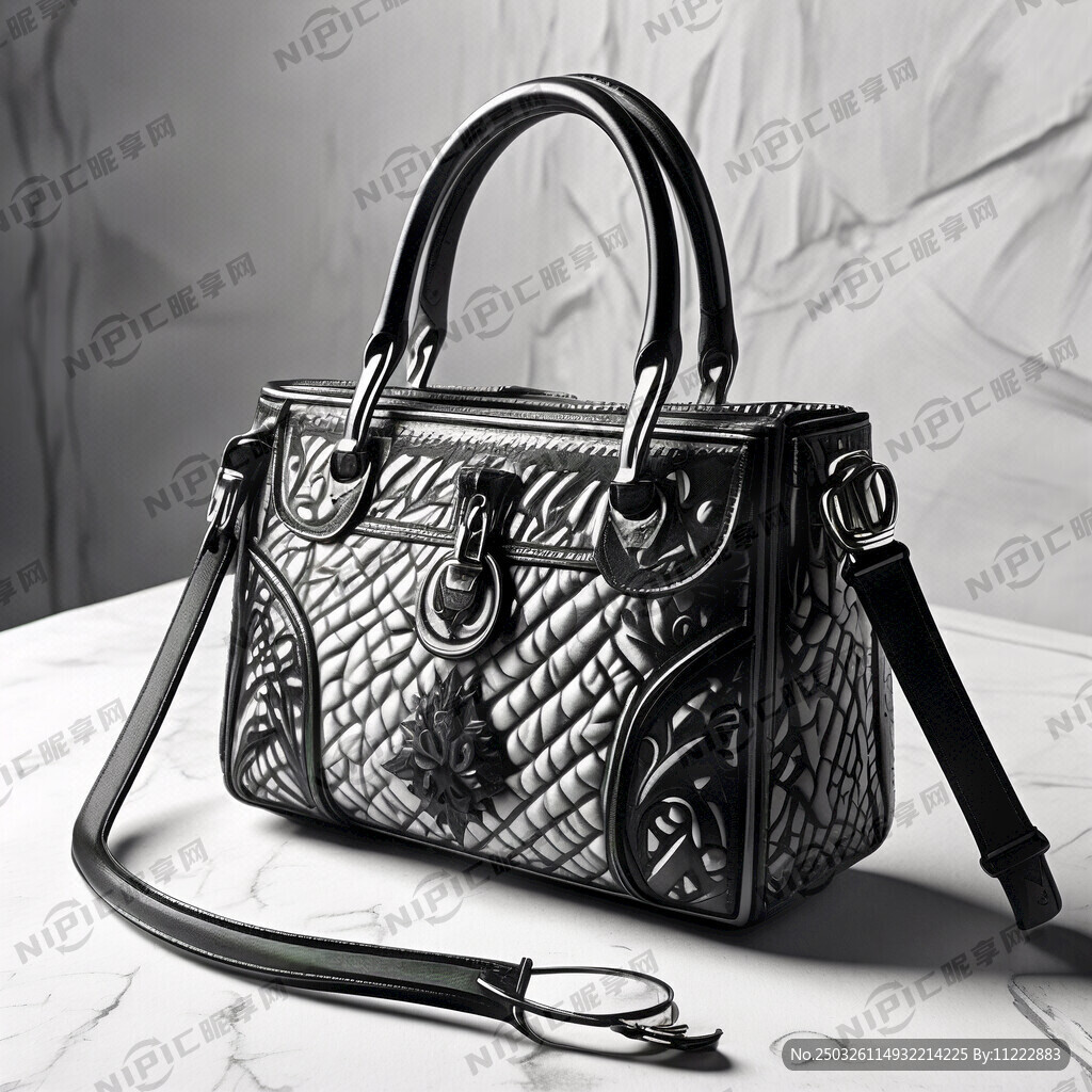 请帮我生成一款黑白风格的女装手