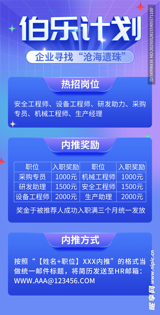 简约伯乐寻才招聘季海报