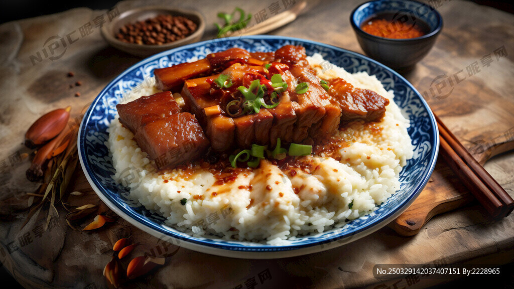 农家咸肉菜饭 艺术字体