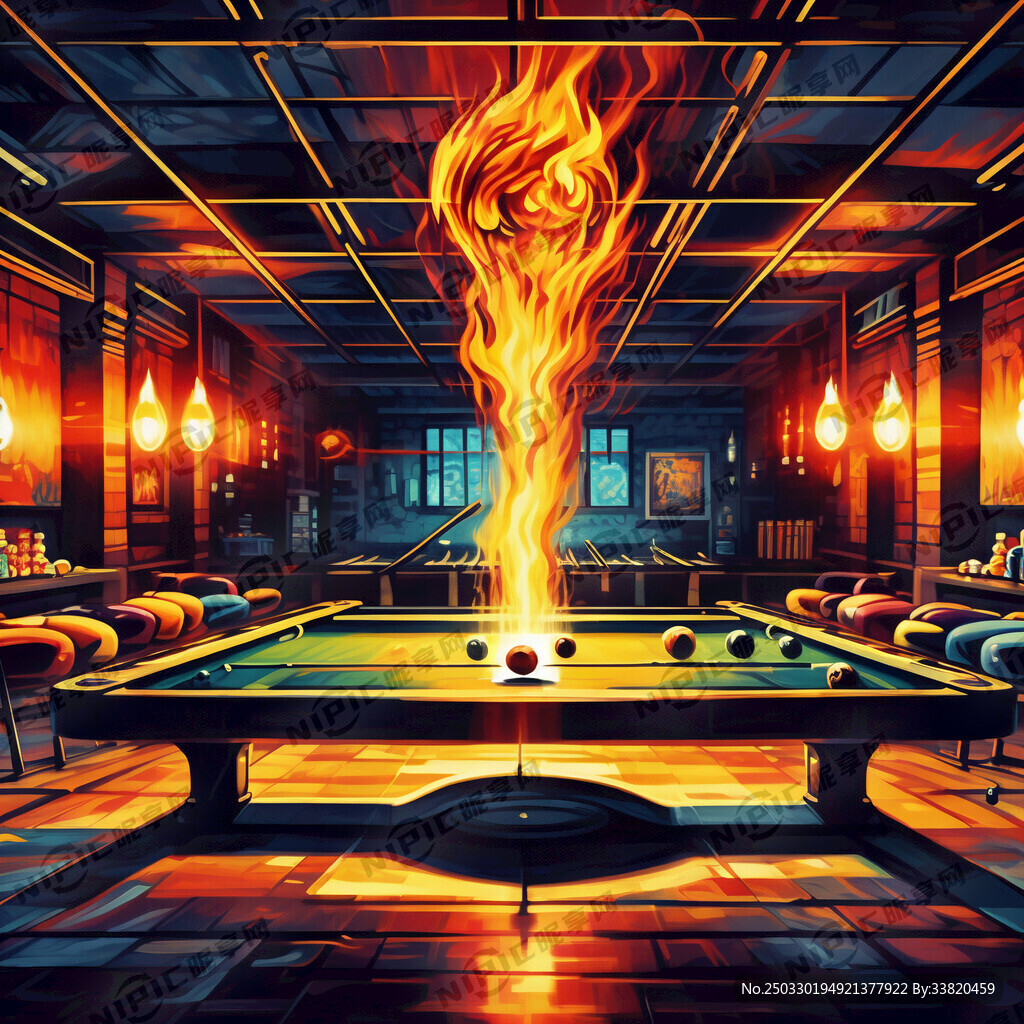 问界台球俱乐部 台球有火 动感