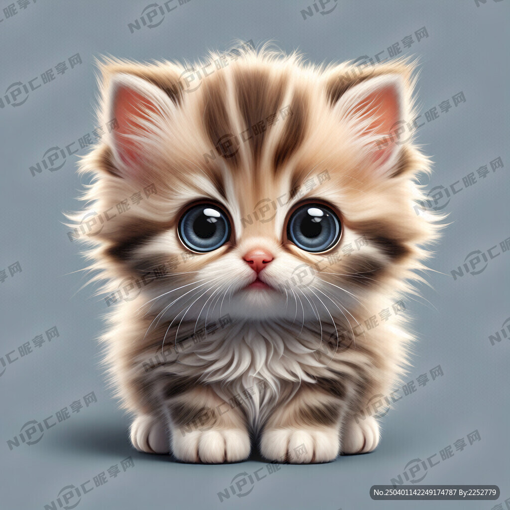 画一只萌萌可爱的小奶猫